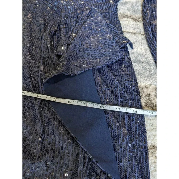 NWT Lauren Ralph Lauren Women's Dress Sparkling Midnight Blue Size 6 MSRP $265 - Picture 7 of 9